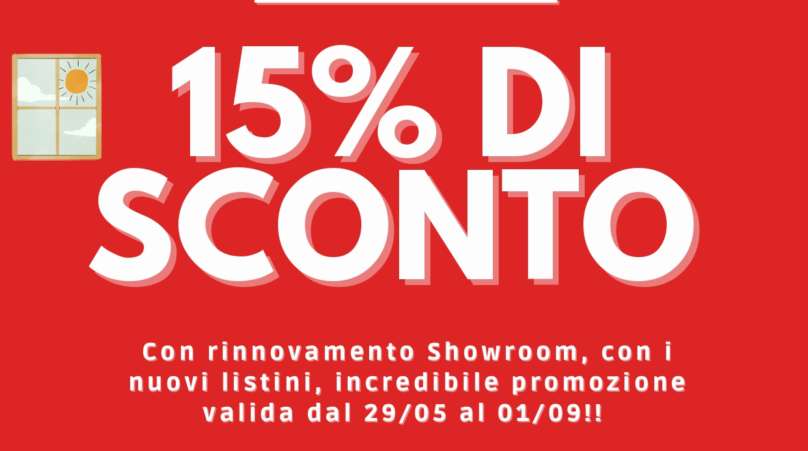 -15%!!! Per rinnovamento Showroom!!!